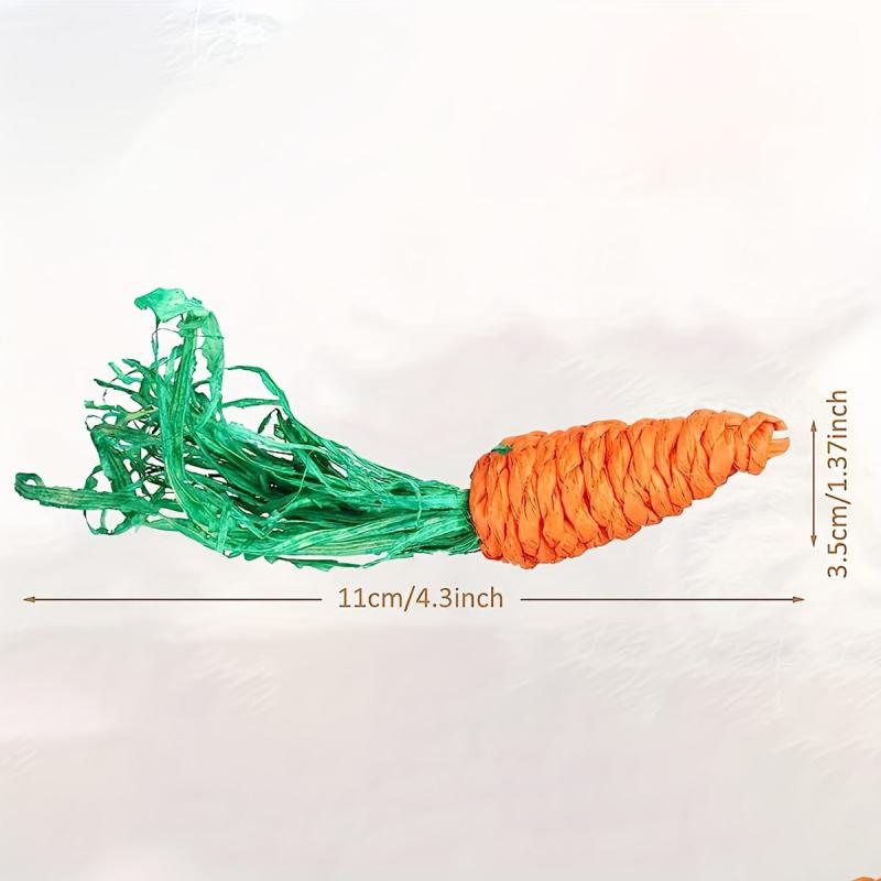 Carrot Rabbit Chew Toy For Small Animal Play