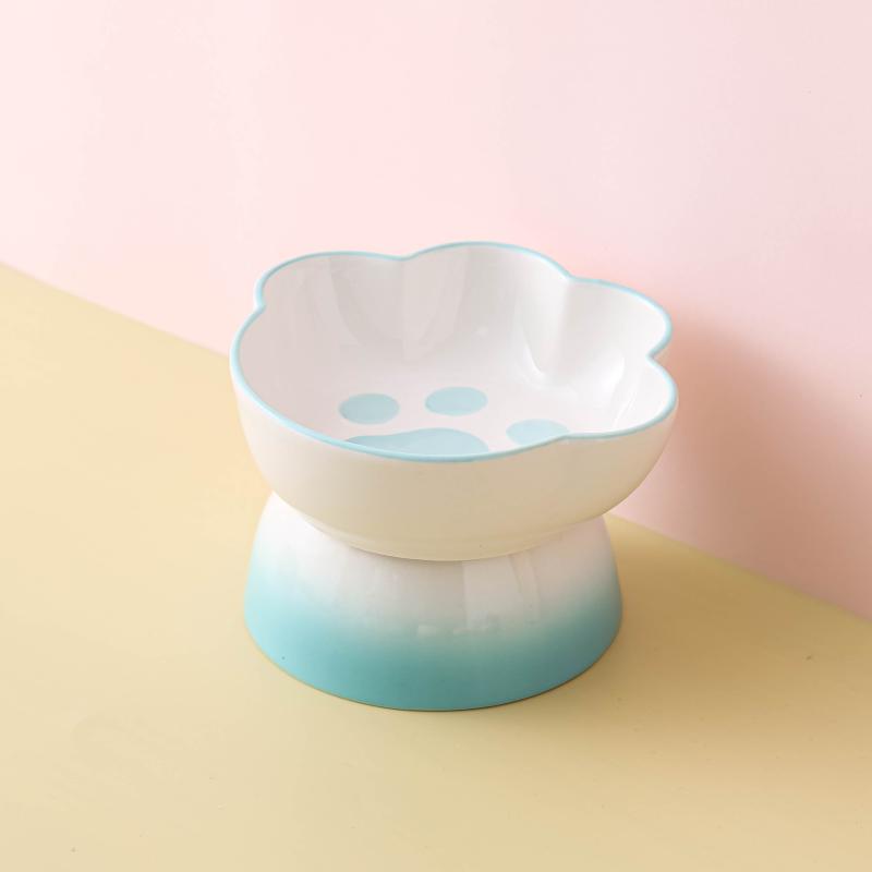 Ceramic Bowl Pet Bowl Raised Pet Dish Cat Dog Food Basin Bowl Pet Supplies