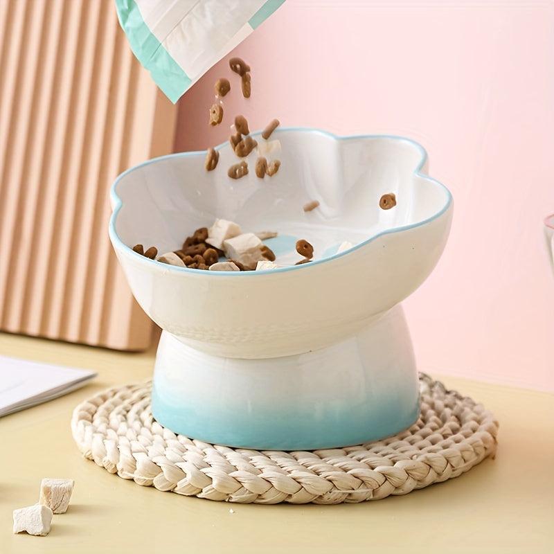 Ceramic Bowl Pet Bowl Raised Pet Dish Cat Dog Food Basin Bowl Pet Supplies