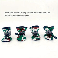 4 Reflective Anti Slip Dog Shoes Pet Boots for All Weather Protection