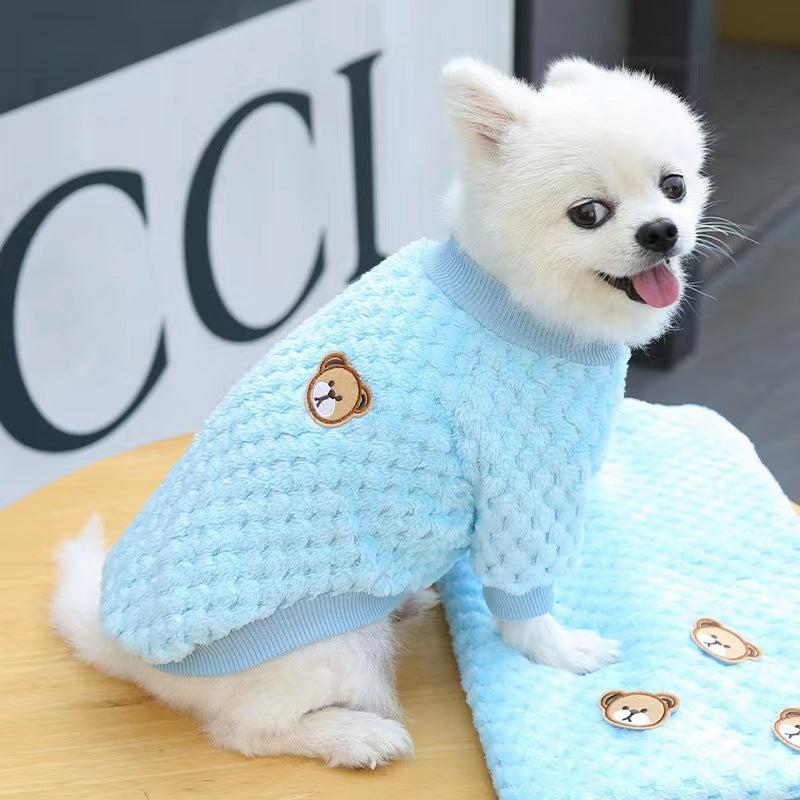 Warm Dog Sweater Puppy Clothes For Autumn And Winter Pet Fleece Apparel