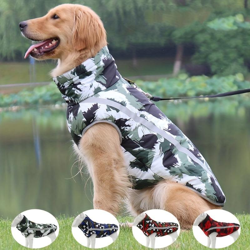 Pet Windproof Clothes Warm Dog Cotton Coat Jacket