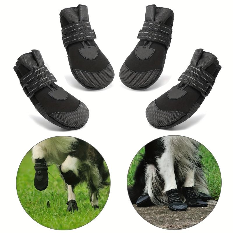 4pcs Waterproof Dog Shoes for Going Out