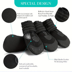 4pcs Waterproof Dog Shoes for Going Out