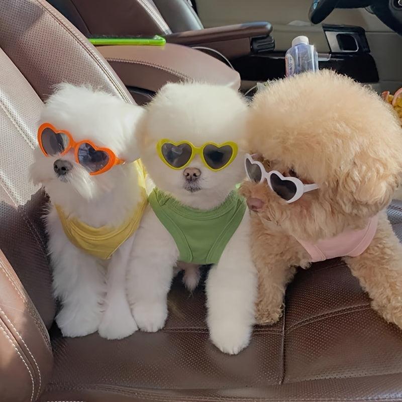 Pet Heart Glasses Photo Props for Dogs and Cats