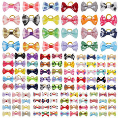 20pcs Pet Hair Accessories: Dog Hair Bands, Cat Bow, Rubber Bands