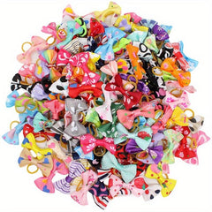 20pcs Pet Hair Accessories: Dog Hair Bands, Cat Bow, Rubber Bands
