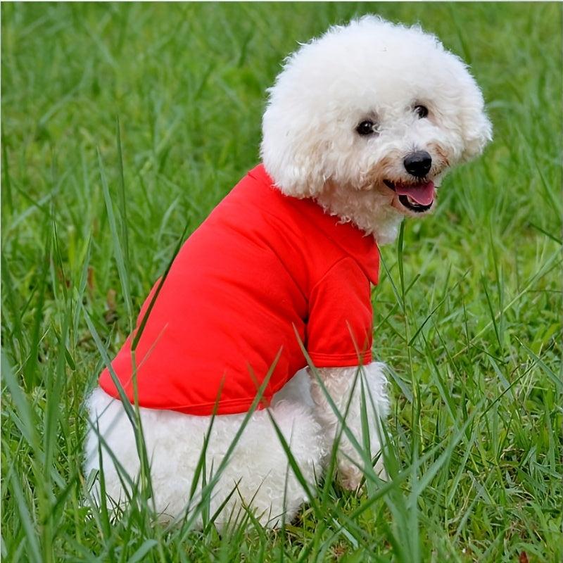 Pet Polo Shirt Casual Lapel Summer Clothes for Dog and Cat