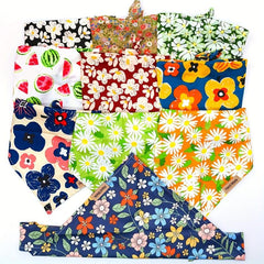 Flower Pet Triangle Towel for Dogs and Cats