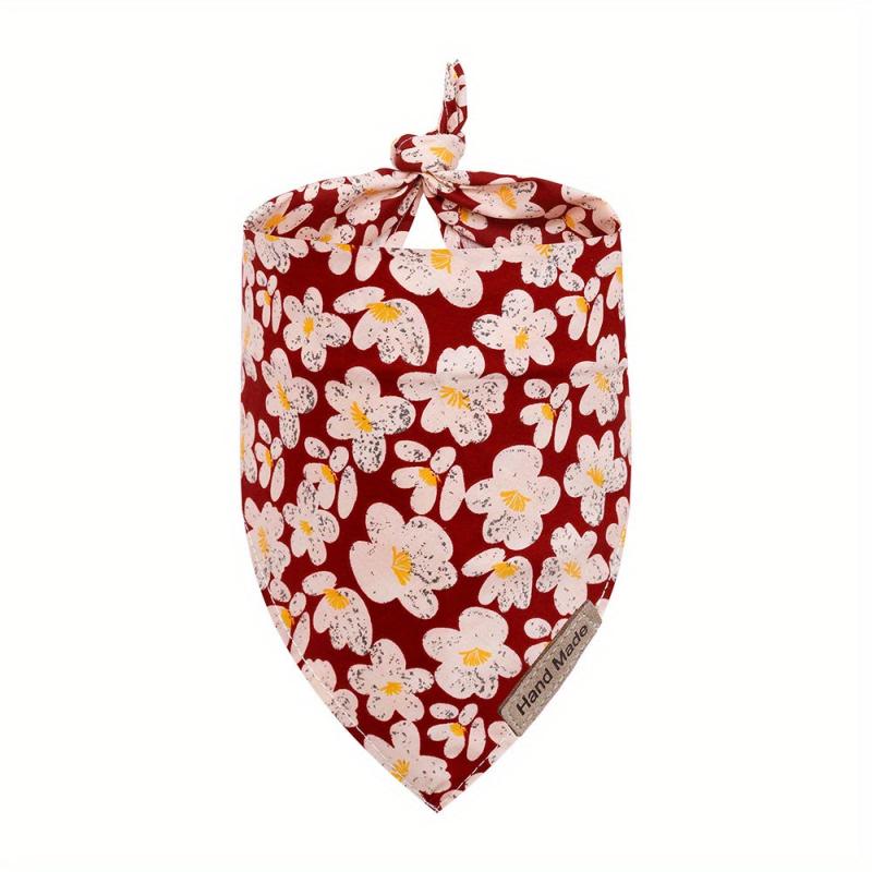 Flower Pet Triangle Towel for Dogs and Cats