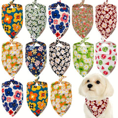 Flower Pet Triangle Towel for Dogs and Cats