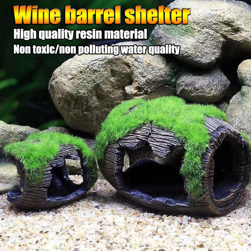 Wine Bucket Shelter House Fish Tank Landscape Decoration