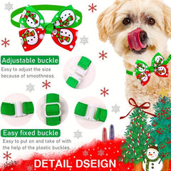 Christmas Dog Bowtie Collar Stylish Pet Neckwear for Dogs and Cats