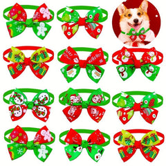 Christmas Dog Bowtie Collar Stylish Pet Neckwear for Dogs and Cats