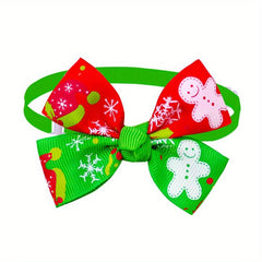 Christmas Dog Bowtie Collar Stylish Pet Neckwear for Dogs and Cats