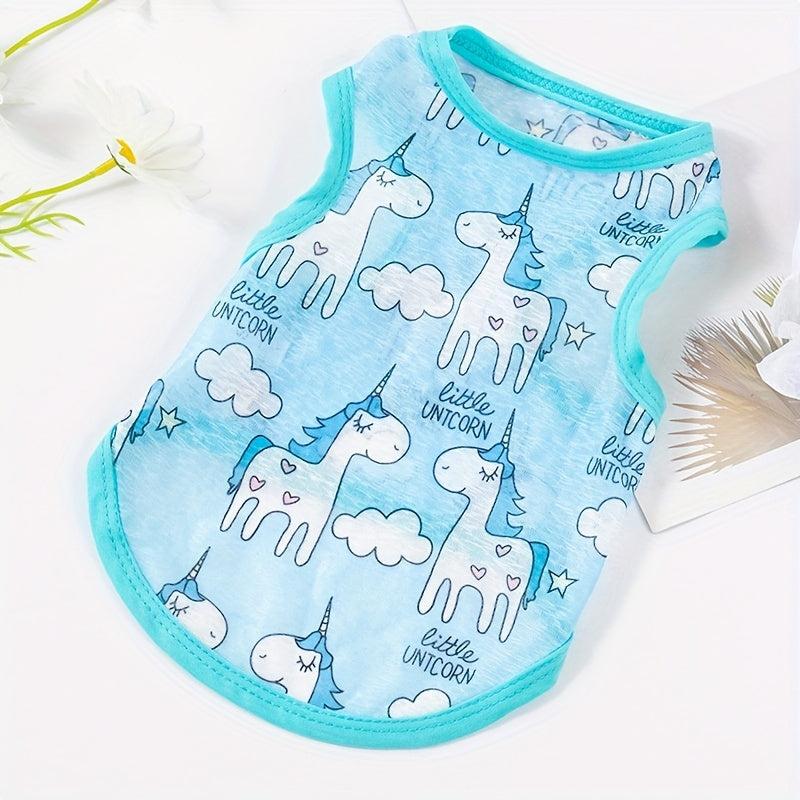 Cute Printed Puppy Vest T Shirt for Small & Medium Dogs