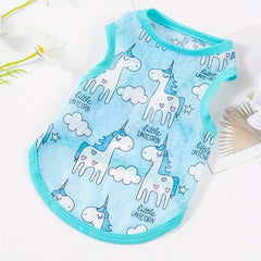 Cute Printed Puppy Vest T Shirt for Small & Medium Dogs
