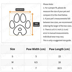 4pcs Paw Print Dog Sock Shoes Non slip Pet Shoes
