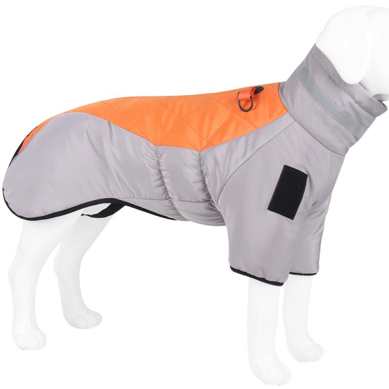 Large Dog Winter Coat Reflective Cotton-padded Pet Clothing for Cold Weather