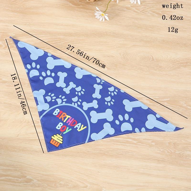 Birthday Pet Triangle Towel - Stylish and Practical Dog Accessory