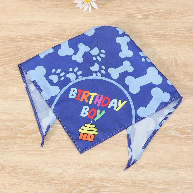 Birthday Pet Triangle Towel - Stylish and Practical Dog Accessory