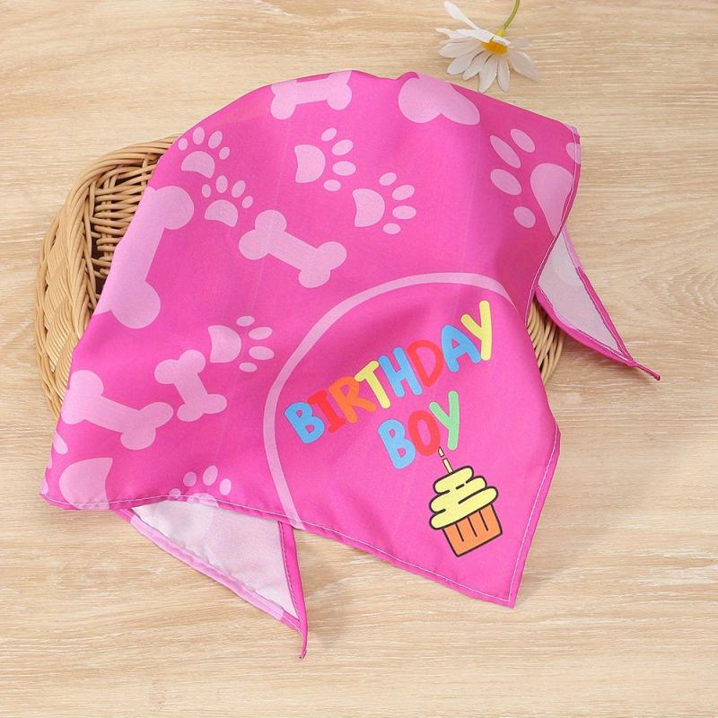 Birthday Pet Triangle Towel - Stylish and Practical Dog Accessory