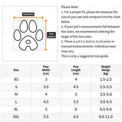 Water Resistant Anti Skid Dog Shoes for Rainy Days & Winter
