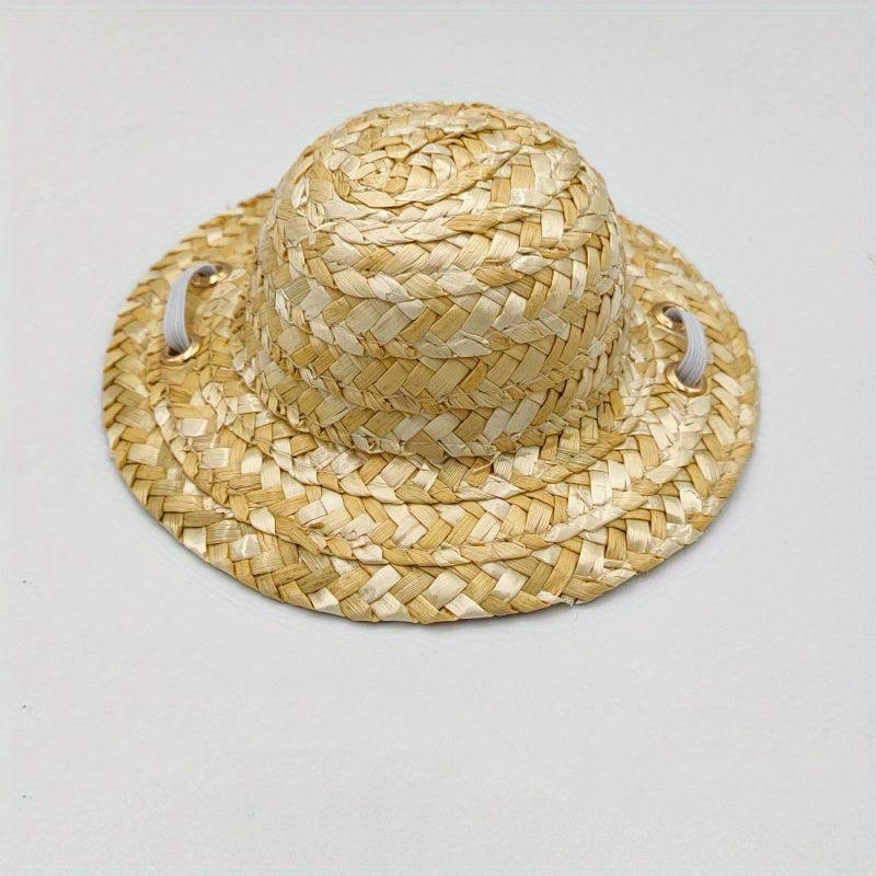 Adjustable Pet Sombrero Straw Hat for Sun Protection
