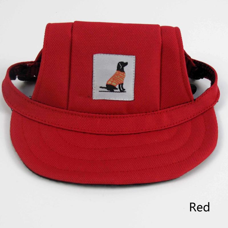 Red Sun Protective Dog Baseball Cap with Ear Holes
