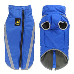 Reflective Big Dog Outdoor Jacket Warm Pet Clothes Dog Padded Coat