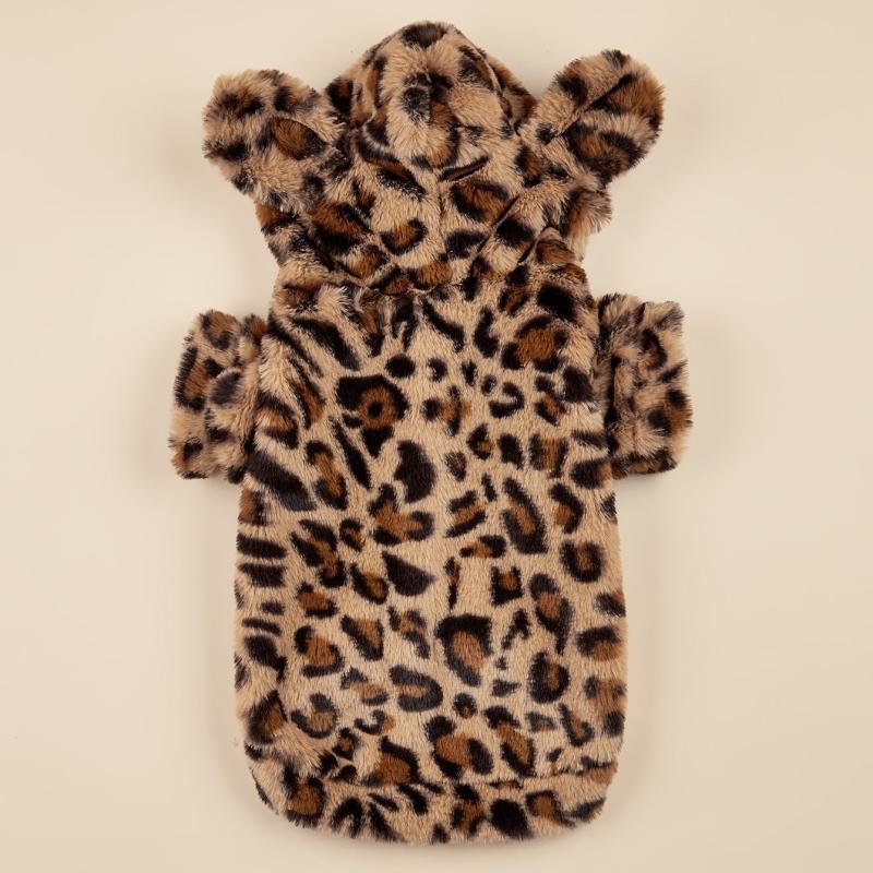 Leopard Pet Hoodie for Small & Medium Dogs