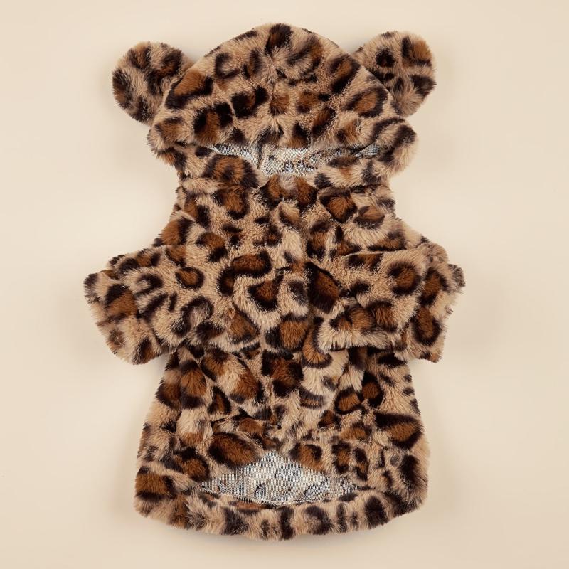 Leopard Pet Hoodie for Small & Medium Dogs