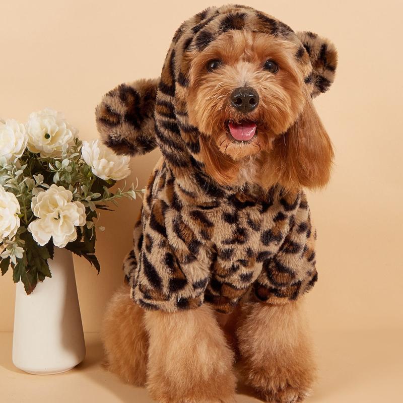 Leopard Pet Hoodie for Small & Medium Dogs