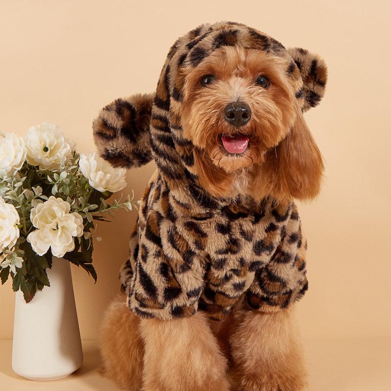 Leopard Pet Hoodie for Small & Medium Dogs