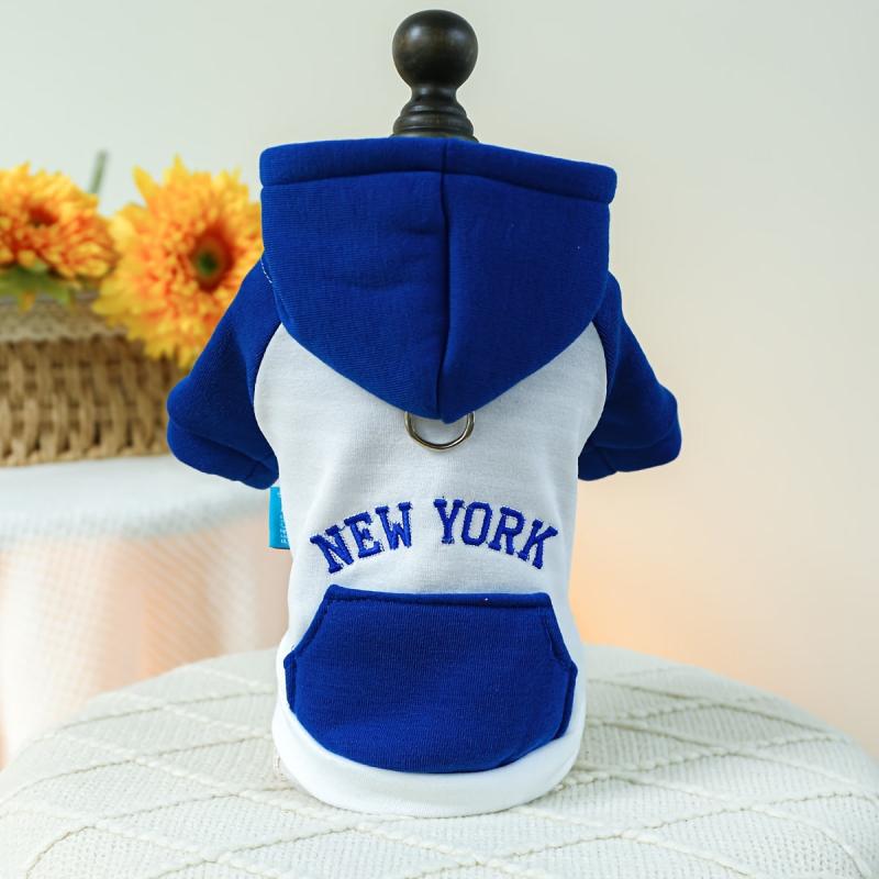 Block Pet Hoodie For Autumn Winter Dog Warm Clothes