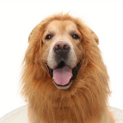 Adjustable Lion Wig with Ears for Dogs and Fun Mane Costume