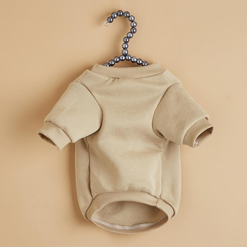 Pet Print Sweatshirt with Bear Cartoon Decor