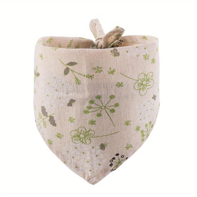 Flower Pattern Dog Bib Soft and Absorbent Pet Scarf