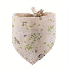 Flower Pattern Dog Bib Soft and Absorbent Pet Scarf