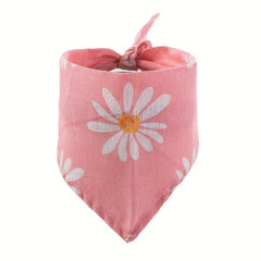 Flower Pattern Dog Bib Soft and Absorbent Pet Scarf