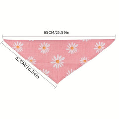 Flower Pattern Dog Bib Soft and Absorbent Pet Scarf