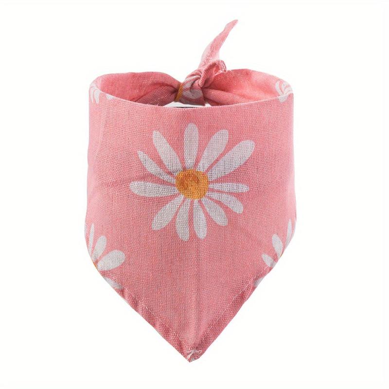 Flower Pattern Dog Bib Soft and Absorbent Pet Scarf