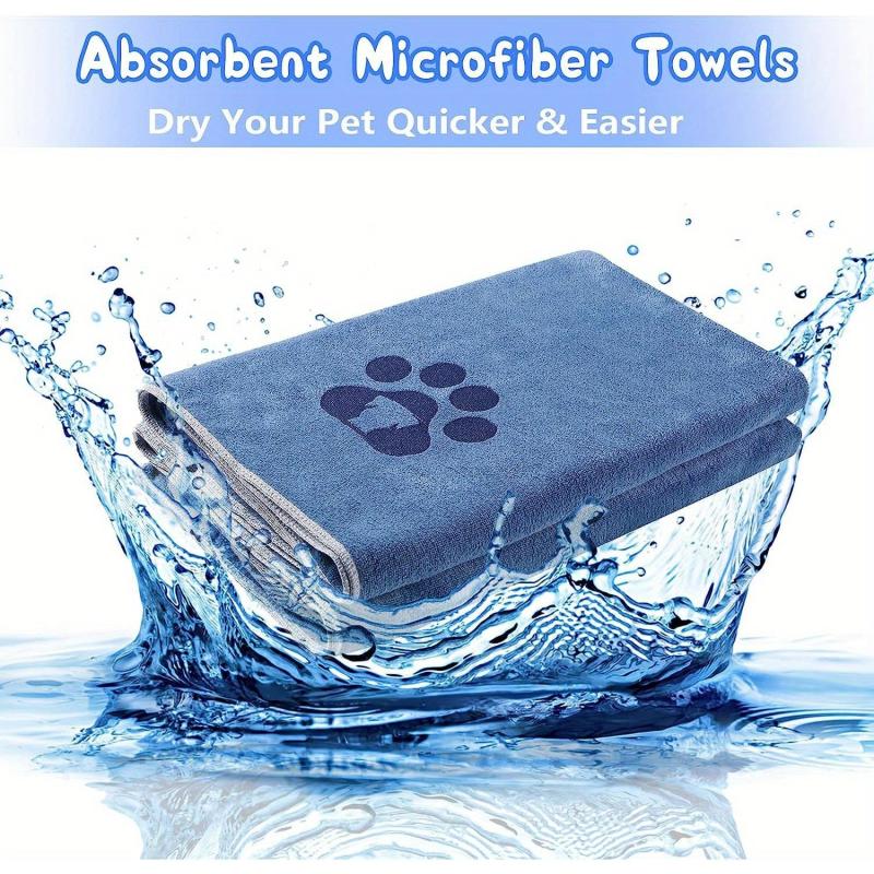 1pc Pet Dog Bath Towel Quick Dry Microfiber Pet Bath Towel For Cats And Dogs