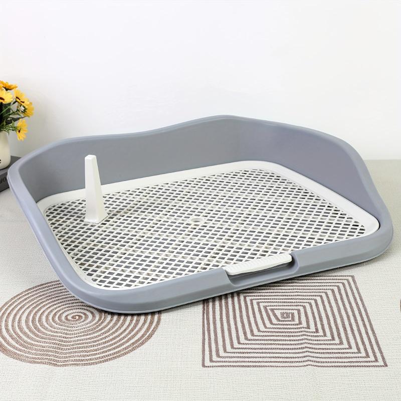 Washable Dog Potty Trainer with Raised Fence and Pee Post