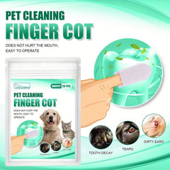 Pet Teeth Cleaning Wipes - Dental Care Finger Wipes 20pcs Bag Dogs Cats