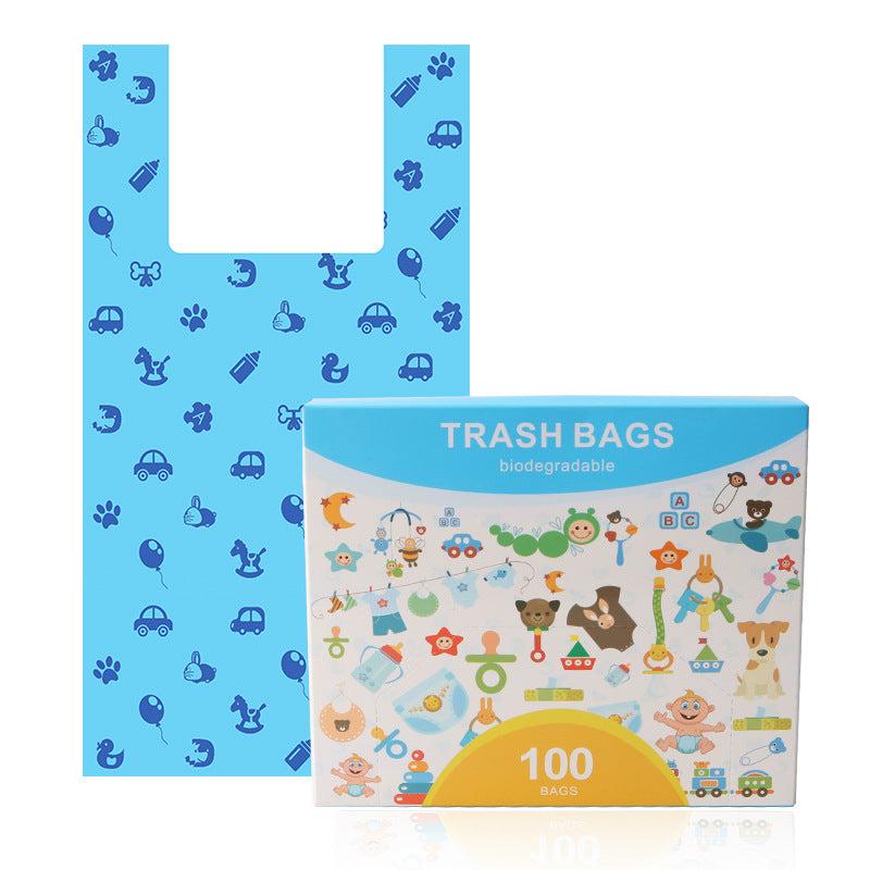 100pcs Durable 1.5 Silk Dog Poop Bags Leak Proof Pet Waste Disposal