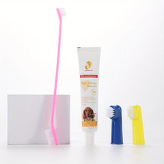 Pet Toothbrush Toothpaste Set for Cats & Dogs Dental Care