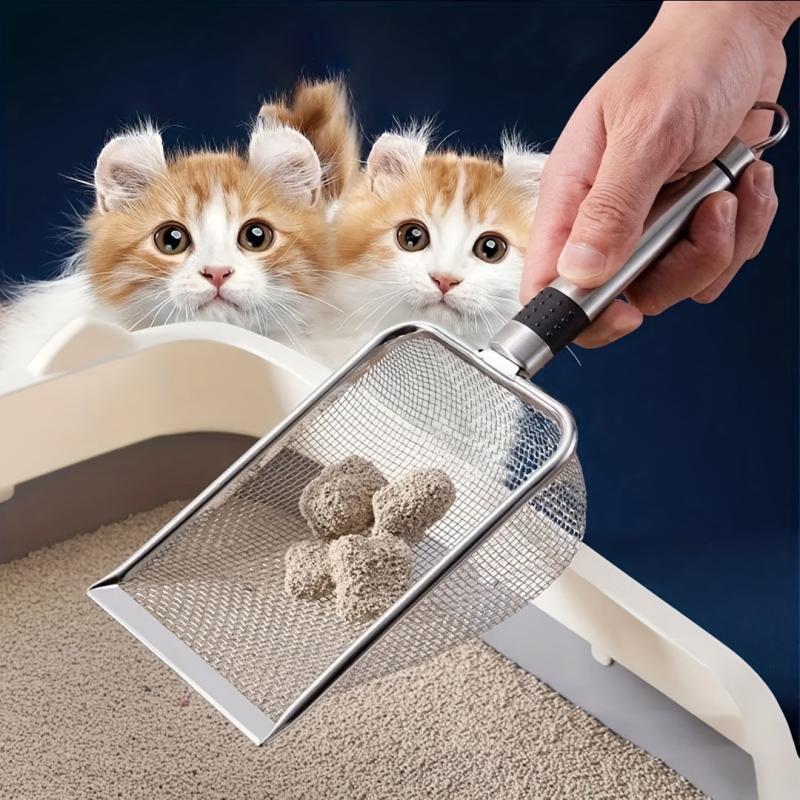 Cat Litter Scoop Stainless Steel Easy Clean Non-stick Shovel