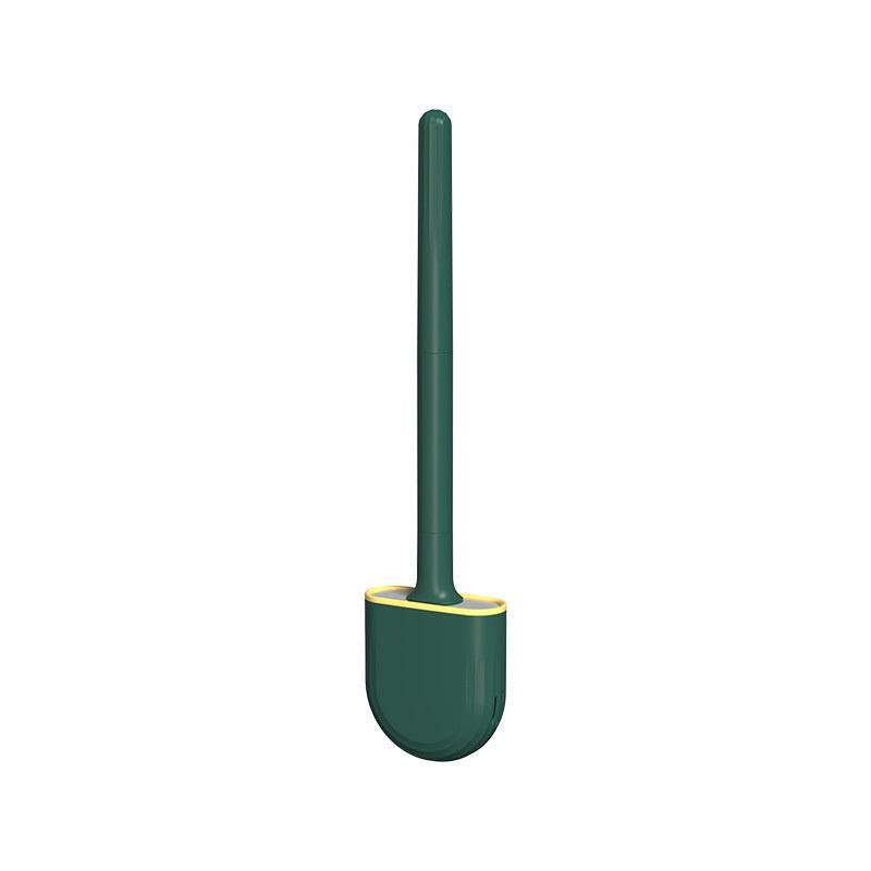 Leak Proof Silicone Toilet Brush with Quick Drying Holder