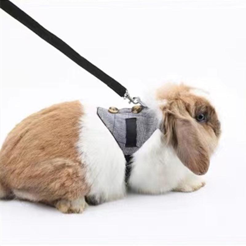 Rabbit Harness And Leash Set Bunny Vest With Button Decor Small Animal